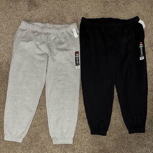 Men’s Hanes Black and Gray Jogger Pants